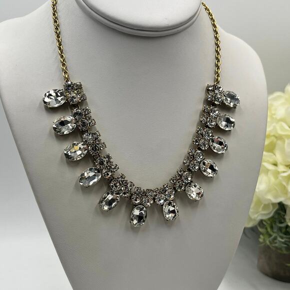 J. Crew Gold Tone Bridal Bling
Sparkling Rhinestone Queens Collar Necklace - Picture 3 of 6